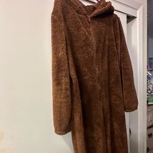 Bear zip up onesie